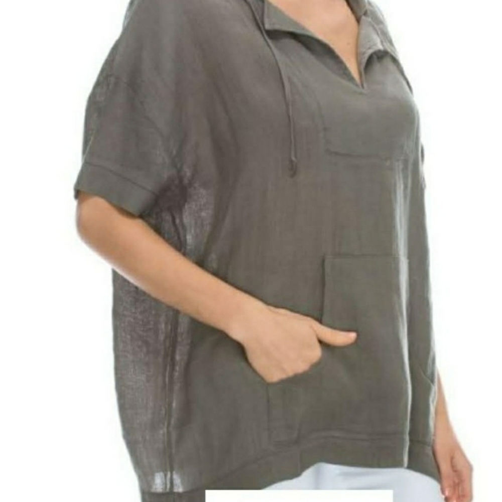 MONO  B LINEN TOP - Picture 3 of 3